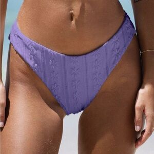 BERLOOK Purple Jacquard Bikini Bottom ONLY 11